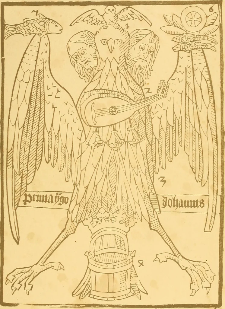 An illustration from Principia typographica. The block-books, or xylographic delineations of scripture history; issued in Holland, Flanders and Germany, during the fifteenth century, exemplified and considered in connexion with the origin of printing. To which is added an attempt to elucidate the character of the paper-marks of the period, 1858, leaf 22