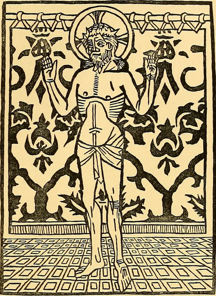 An illustration from Principia typographica. The block-books, or xylographic delineations of scripture history; issued in Holland, Flanders and Germany, during the fifteenth century, exemplified and considered in connexion with the origin of printing. To which is added an attempt to elucidate the character of the paper-marks of the period, 1858, leaf 236