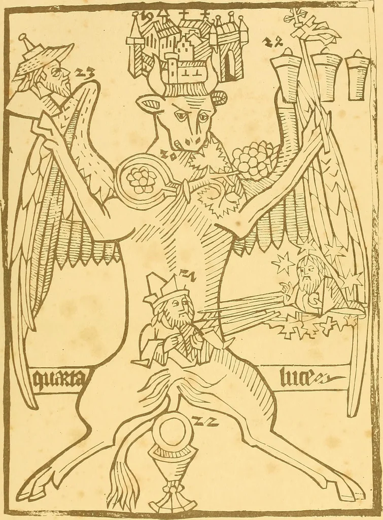 An illustration from Principia typographica. The block-books, or xylographic delineations of scripture history; issued in Holland, Flanders and Germany, during the fifteenth century, exemplified and considered in connexion with the origin of printing. To which is added an attempt to elucidate the character of the paper-marks of the period, 1858, leaf 26