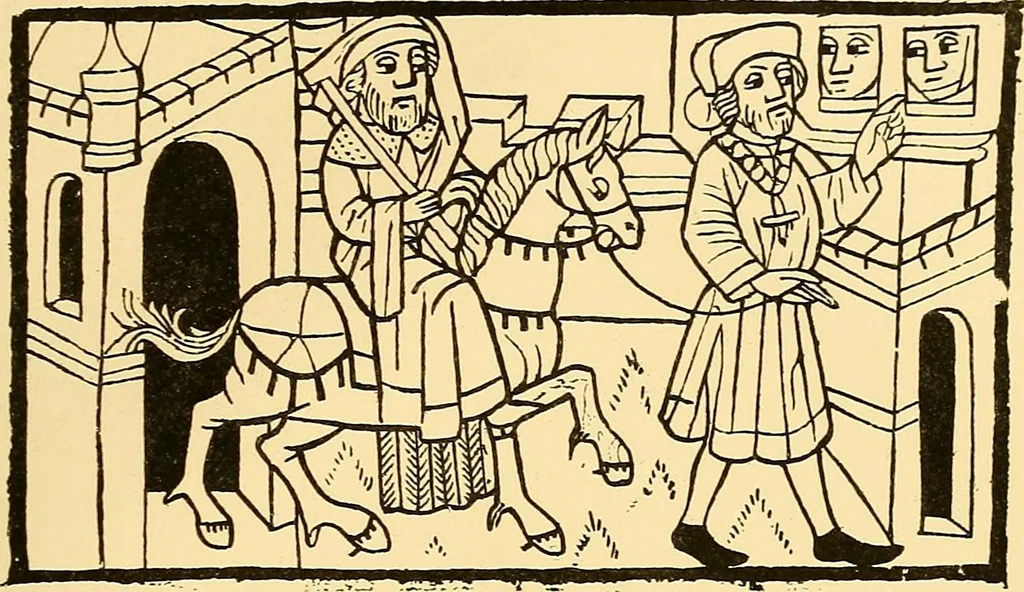 An illustration from Principia typographica. The block-books, or xylographic delineations of scripture history; issued in Holland, Flanders and Germany, during the fifteenth century, exemplified and considered in connexion with the origin of printing. To which is added an attempt to elucidate the character of the paper-marks of the period, 1858, leaf 290