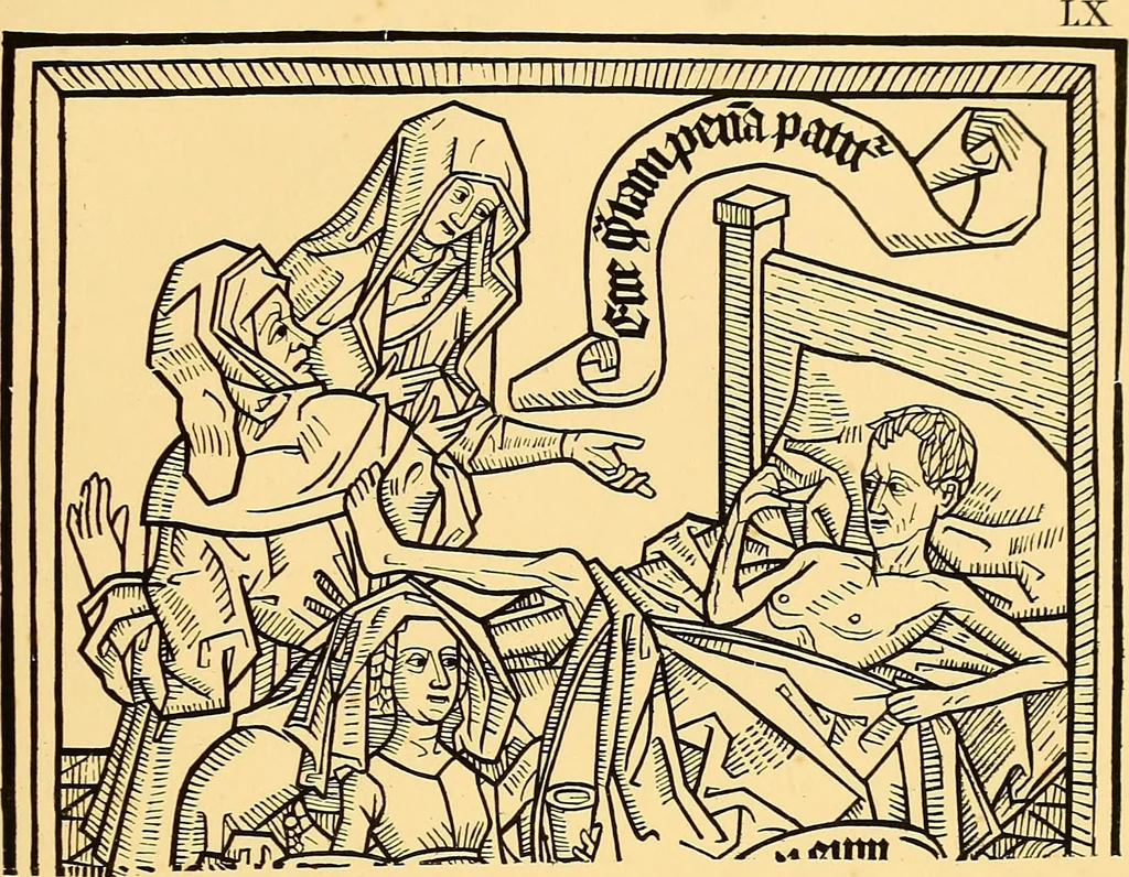 An illustration from Principia typographica. The block-books, or xylographic delineations of scripture history; issued in Holland, Flanders and Germany, during the fifteenth century, exemplified and considered in connexion with the origin of printing. To which is added an attempt to elucidate the character of the paper-marks of the period, 1858, leaf 52