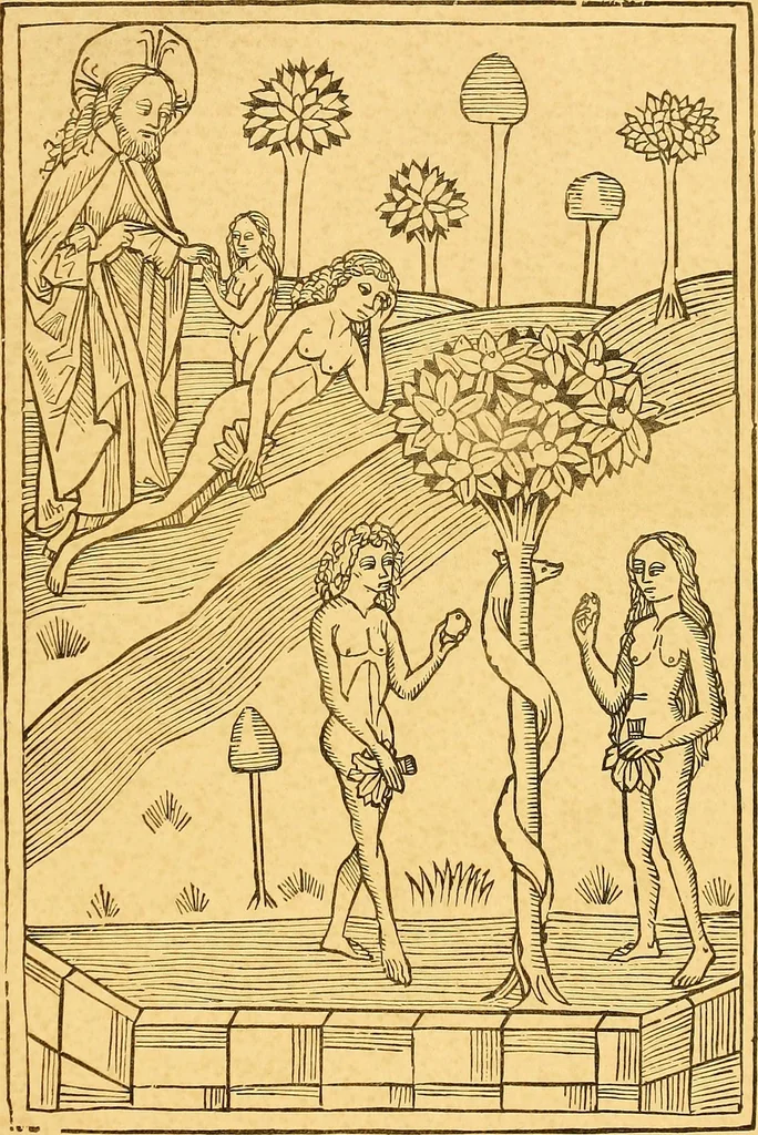 An illustration from Principia typographica. The block-books, or xylographic delineations of scripture history; issued in Holland, Flanders and Germany, during the fifteenth century, exemplified and considered in connexion with the origin of printing. To which is added an attempt to elucidate the character of the paper-marks of the period, 1858, leaf 56