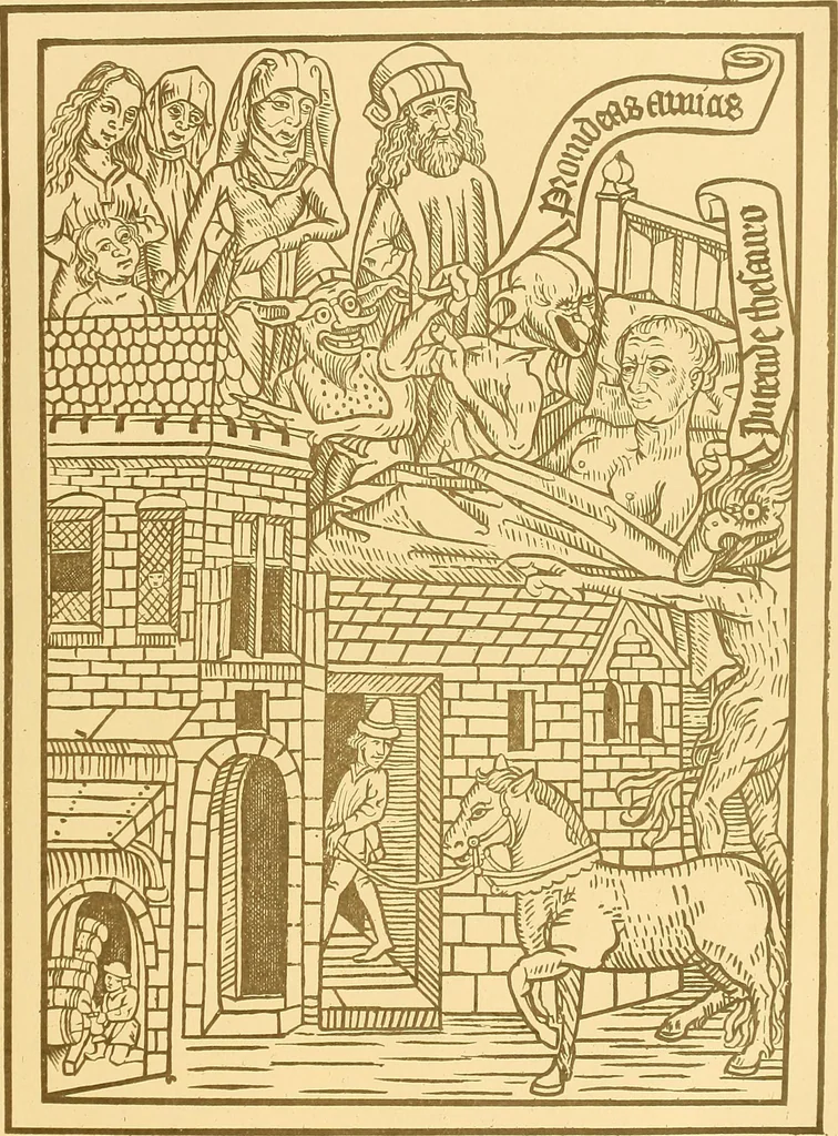 An illustration from Principia typographica. The block-books, or xylographic delineations of scripture history; issued in Holland, Flanders and Germany, during the fifteenth century, exemplified and considered in connexion with the origin of printing. To which is added an attempt to elucidate the character of the paper-marks of the period, 1858, leaf 62