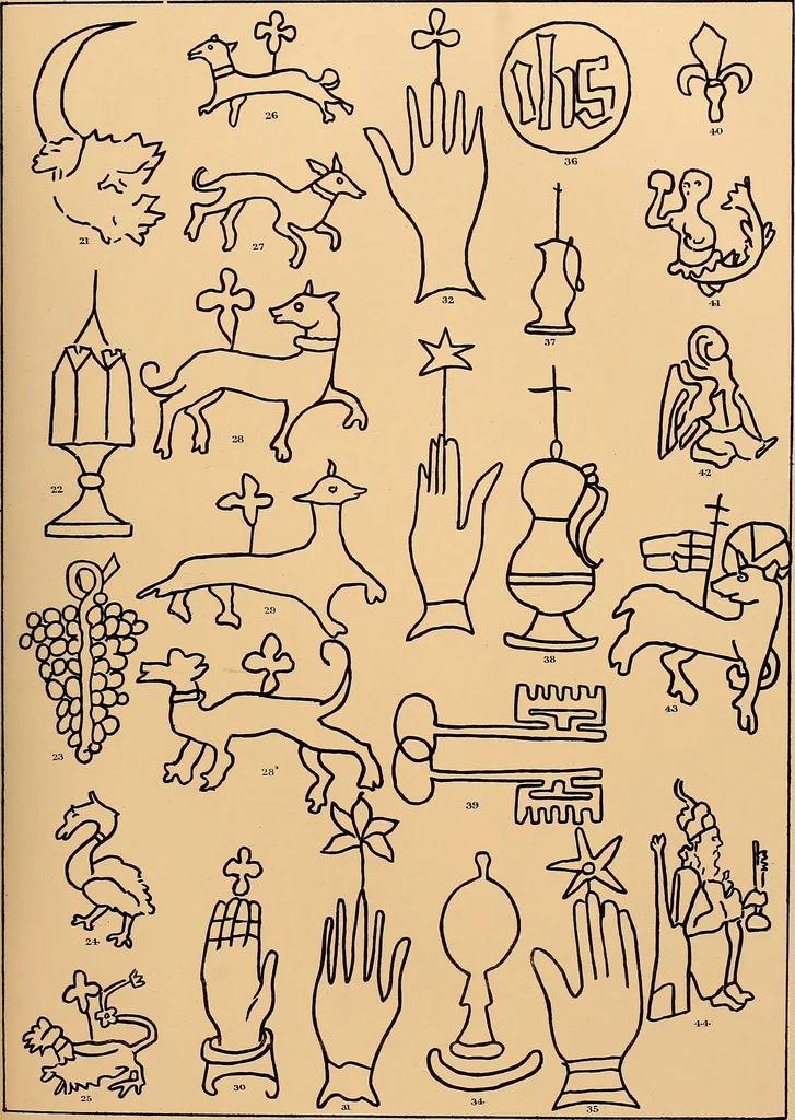 An illustration from Principia typographica. The block-books, or xylographic delineations of scripture history; issued in Holland, Flanders and Germany, during the fifteenth century, exemplified and considered in connexion with the origin of printing. To which is added an attempt to elucidate the character of the paper-marks of the period, 1858, leaf 128