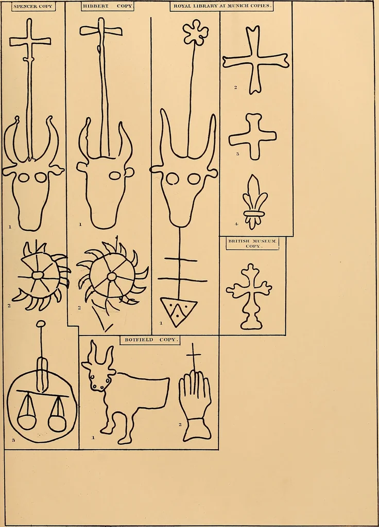 An illustration from Principia typographica. The block-books, or xylographic delineations of scripture history; issued in Holland, Flanders and Germany, during the fifteenth century, exemplified and considered in connexion with the origin of printing. To which is added an attempt to elucidate the character of the paper-marks of the period, 1858, leaf 156