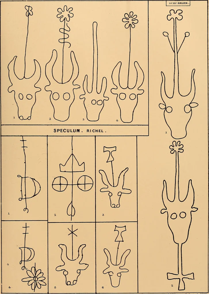 An illustration from Principia typographica. The block-books, or xylographic delineations of scripture history; issued in Holland, Flanders and Germany, during the fifteenth century, exemplified and considered in connexion with the origin of printing. To which is added an attempt to elucidate the character of the paper-marks of the period, 1858, leaf 166