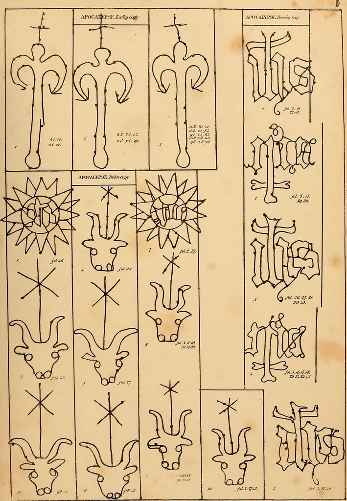 An illustration from Principia typographica. The block-books, or xylographic delineations of scripture history; issued in Holland, Flanders and Germany, during the fifteenth century, exemplified and considered in connexion with the origin of printing. To which is added an attempt to elucidate the character of the paper-marks of the period, 1858, leaf 36