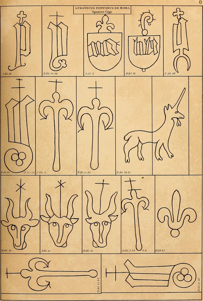 An illustration from Principia typographica. The block-books, or xylographic delineations of scripture history; issued in Holland, Flanders and Germany, during the fifteenth century, exemplified and considered in connexion with the origin of printing. To which is added an attempt to elucidate the character of the paper-marks of the period, 1858, leaf 64