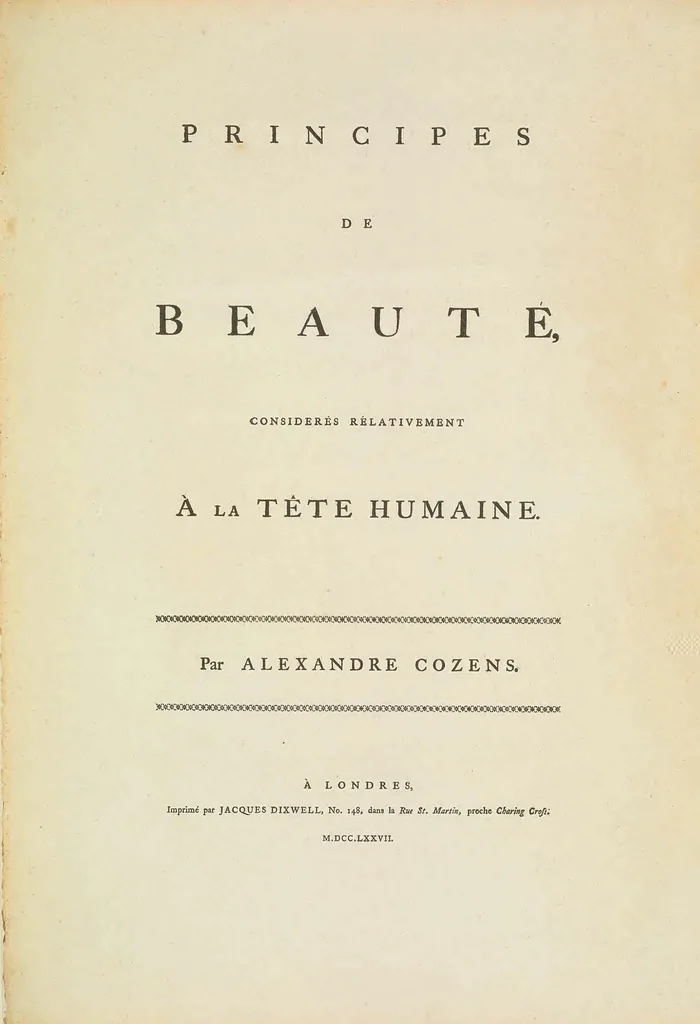 An illustration from Principles of beauty relative to the human head, 1778, leaf 29