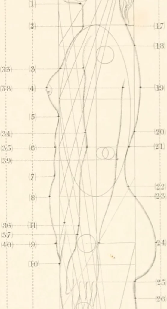 An illustration from The principles of beauty, 1857, leaf 100