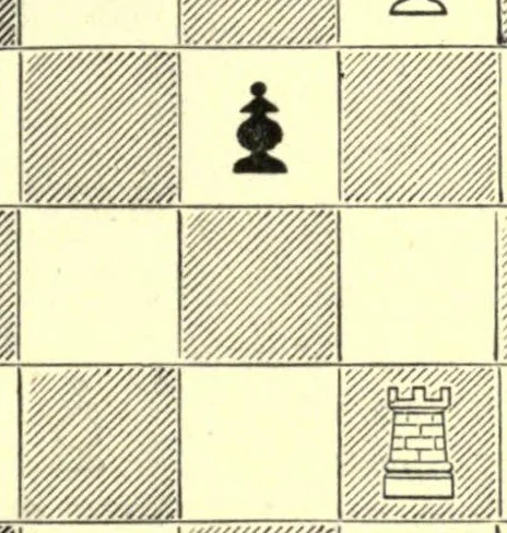 An illustration from The principles of chess in theory & practice.., 1894, leaf 171