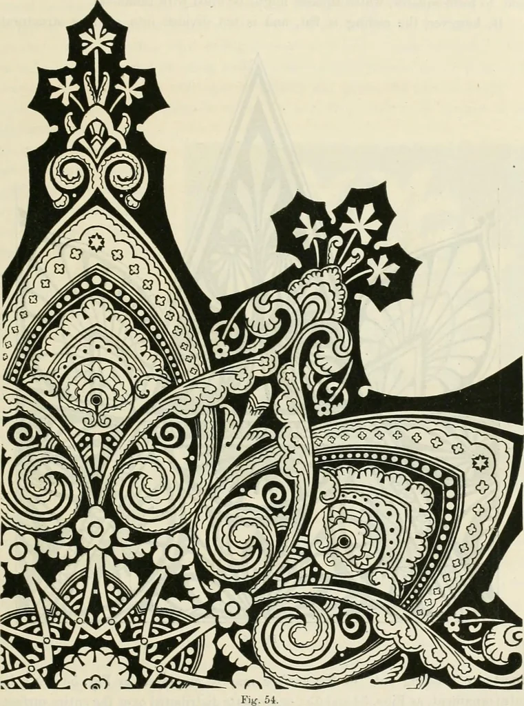 An illustration from Principles of decorative design, 1870, leaf 90