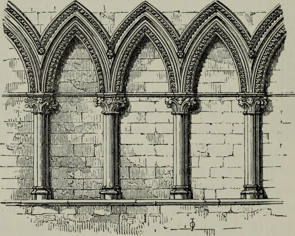 An illustration from The principles of Gothic ecclesiastical architecture : with an explanation of technical terms and a centenary of ancient terms ..., 1882, leaf 197