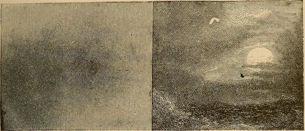 An illustration from The principles of light and color : including among other things the harmonic laws of the universe, the etherio-atomic philosophy of force, chromo chemistry, chromo therapeutics, and the general philosophy of the fine forces, together with numerous discoveries and practical applications. Illustrated by more than two hundred engravings and four colored plates, 1896, leaf 48