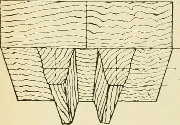 An illustration from The principles of pattern making, written specially for apprentices and students in technical schools, 1900, leaf 101