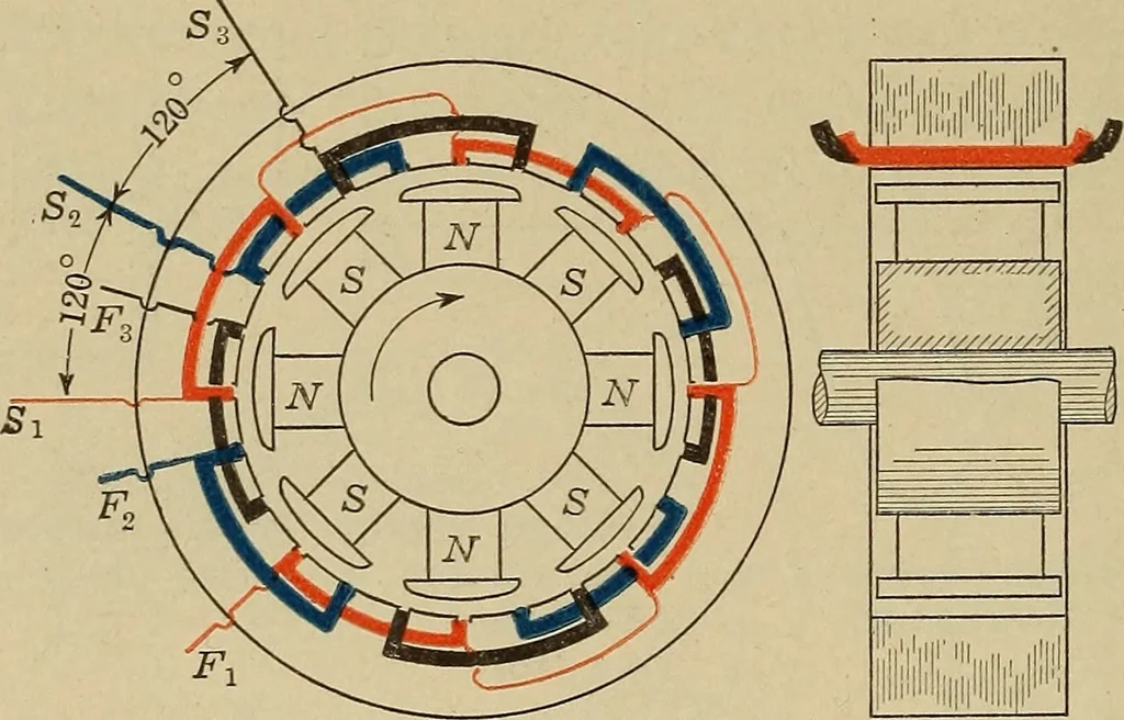 An illustration from Principles and practice of electrical engineering, 1914, leaf 257