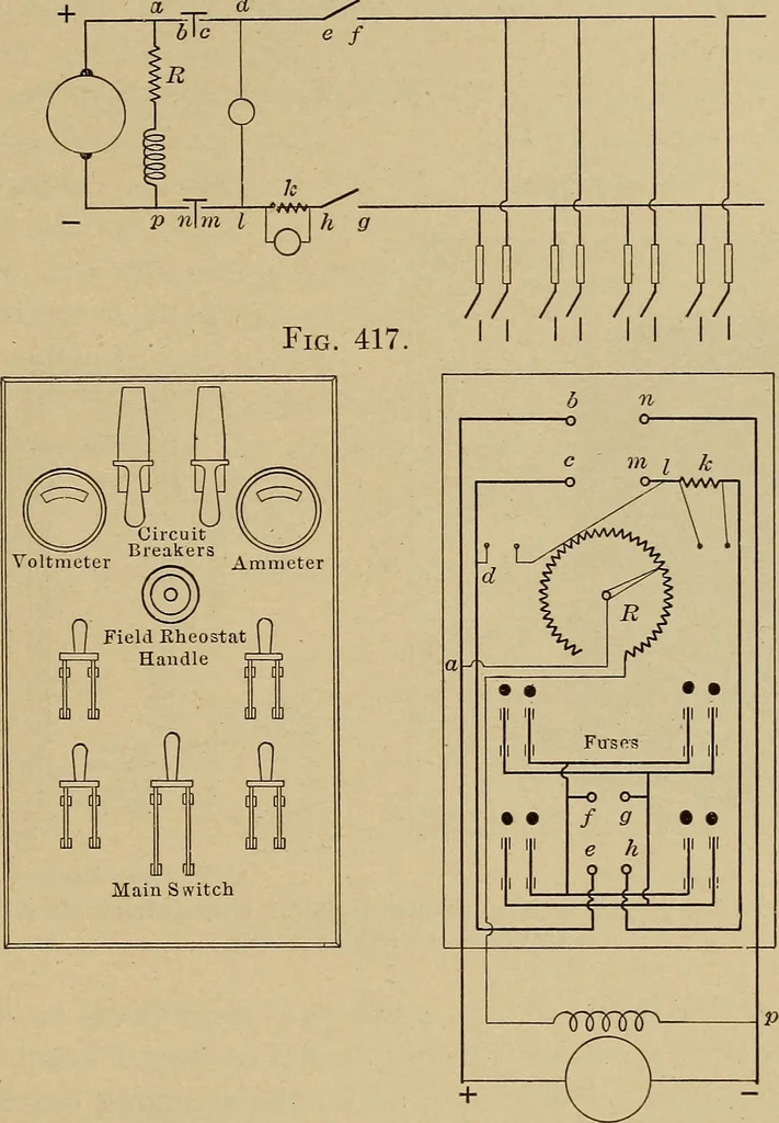 An illustration from Principles and practice of electrical engineering, 1914, leaf 374