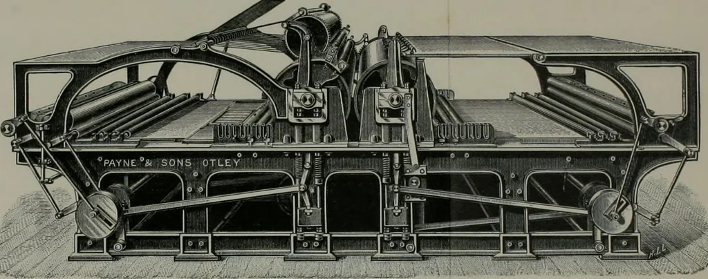 An illustration from The principles and progress of printing machinery, 1900, leaf 101