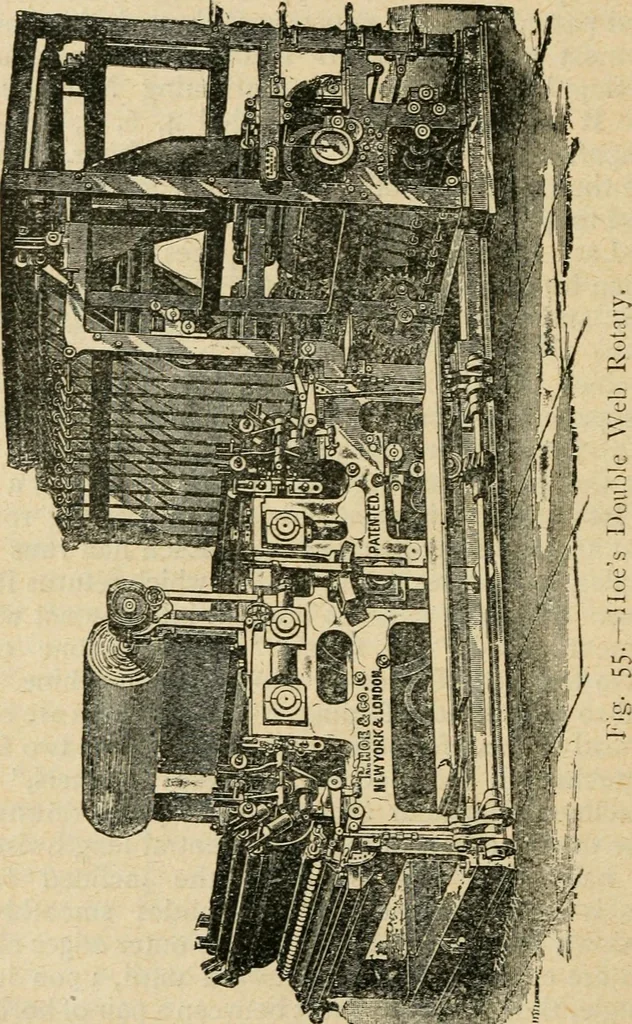 An illustration from The principles and progress of printing machinery, 1900, leaf 137