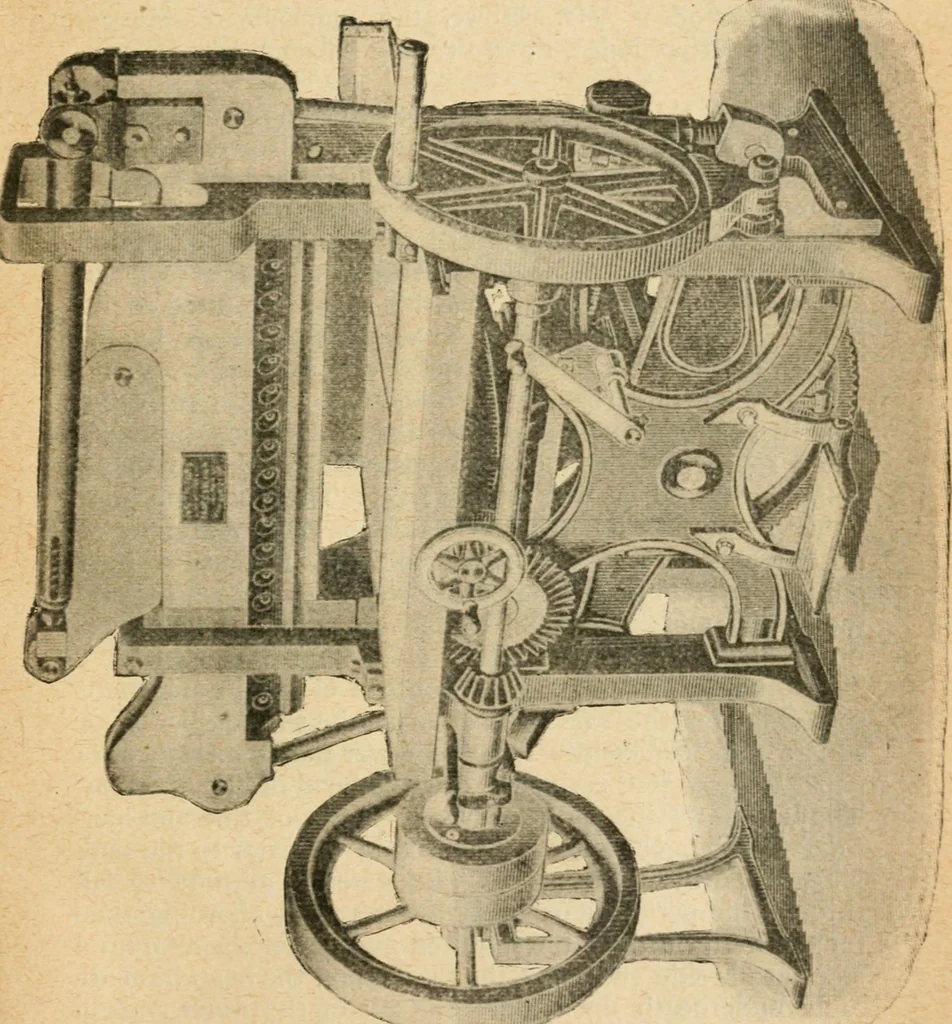 An illustration from The principles and progress of printing machinery, 1900, leaf 162