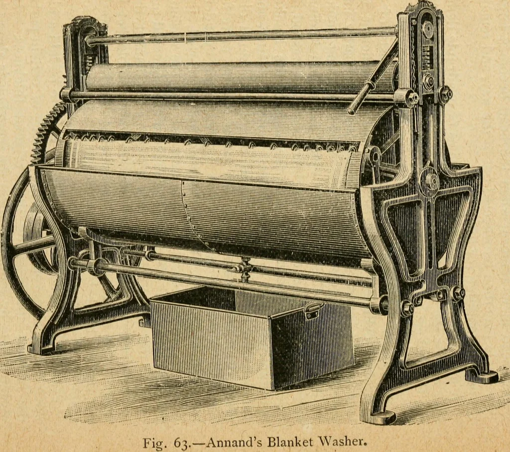 An illustration from The principles and progress of printing machinery, 1900, leaf 165