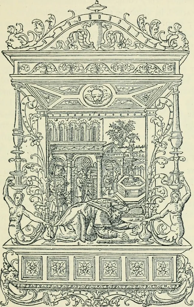 An illustration from The printed book, its history, illustration, and adornment, from the days of Gutenberg to the present time, 1887, leaf 126