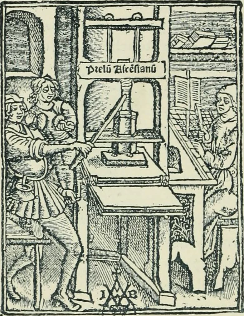 An illustration from The printed book, its history, illustration, and adornment, from the days of Gutenberg to the present time, 1887, leaf 133
