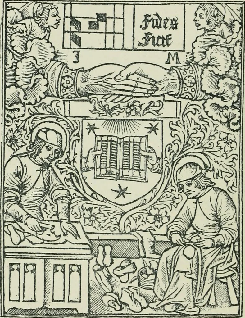 An illustration from The printed book, its history, illustration, and adornment, from the days of Gutenberg to the present time, 1887, leaf 277