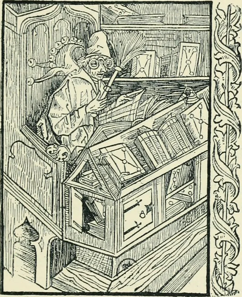 An illustration from The printed book, its history, illustration, and adornment, from the days of Gutenberg to the present time, 1887, leaf 76