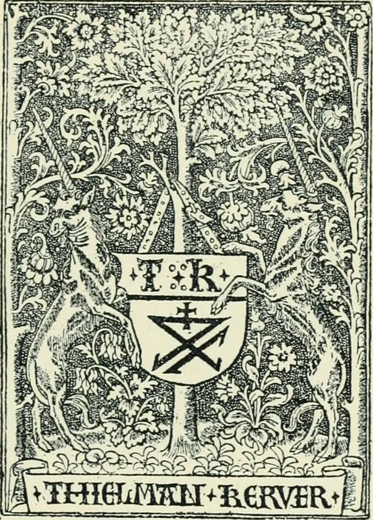 An illustration from The printed book, its history, illustration, and adornment, from the days of Gutenberg to the present time, 1887, leaf 98