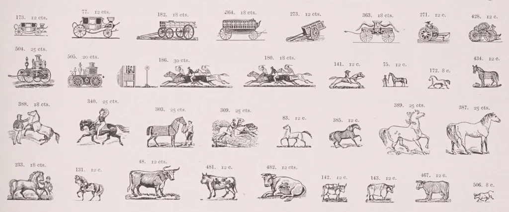 An illustration from The printers' handy book of specimens, exhibiting the choicest productions of every description made at the Johnson type foundry, comprising every article essential for a book, newspaper, or job print, 1876, leaf 525