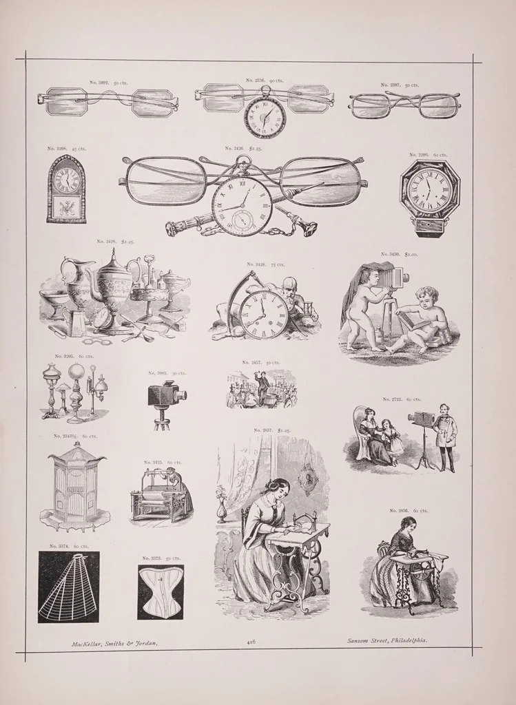 An illustration from The printers' handy book of specimens, exhibiting the choicest productions of every description made at the Johnson type foundry, comprising every article essential for a book, newspaper, or job print, 1876, leaf 629