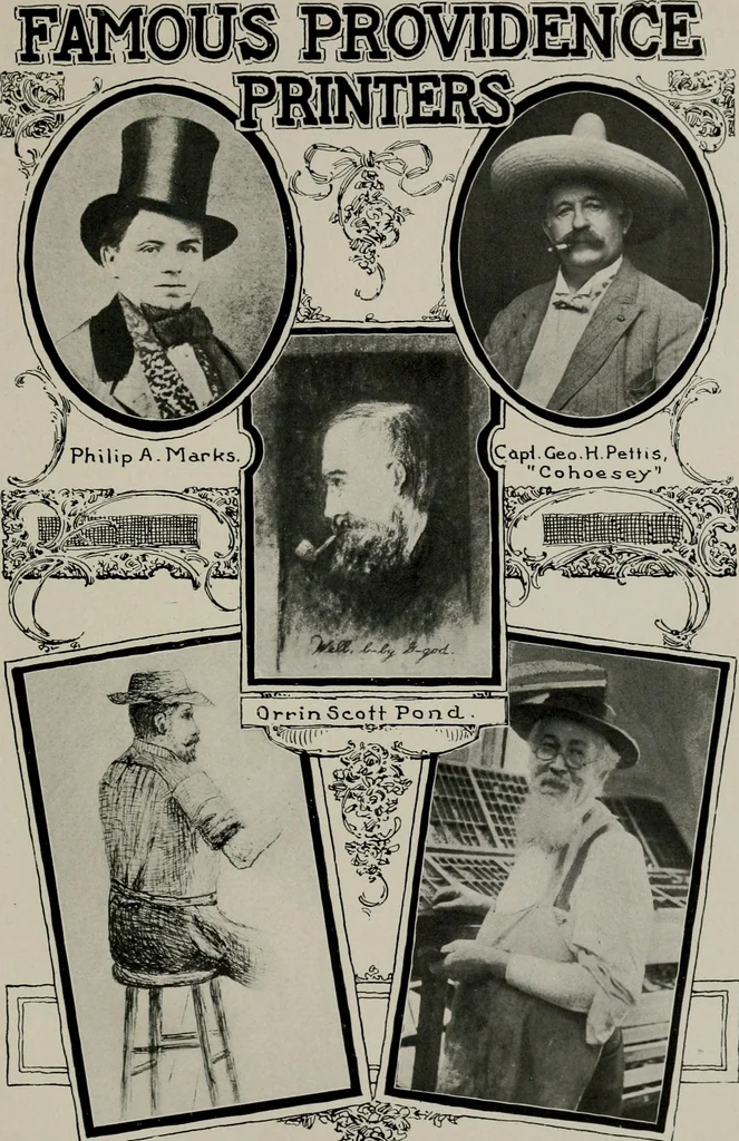 An illustration from Printers and printing in Providence, 1762-1907, 1907, leaf 238