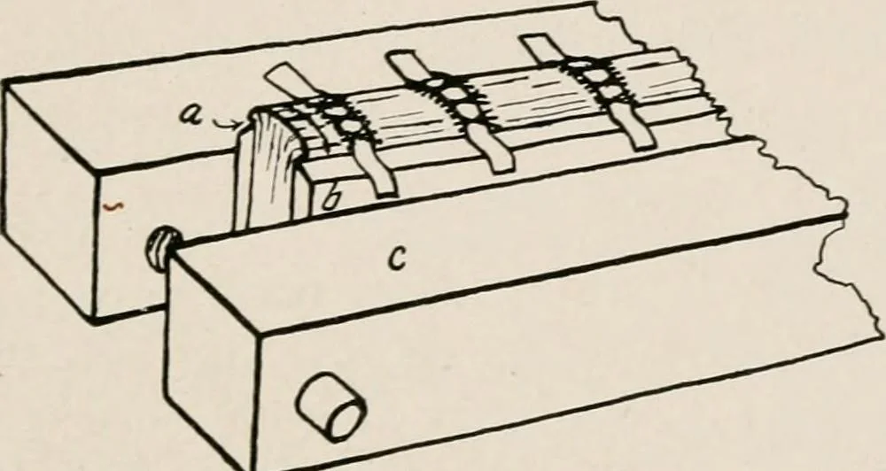 An illustration from Printing and bookbinding for schools, 1914, leaf 106