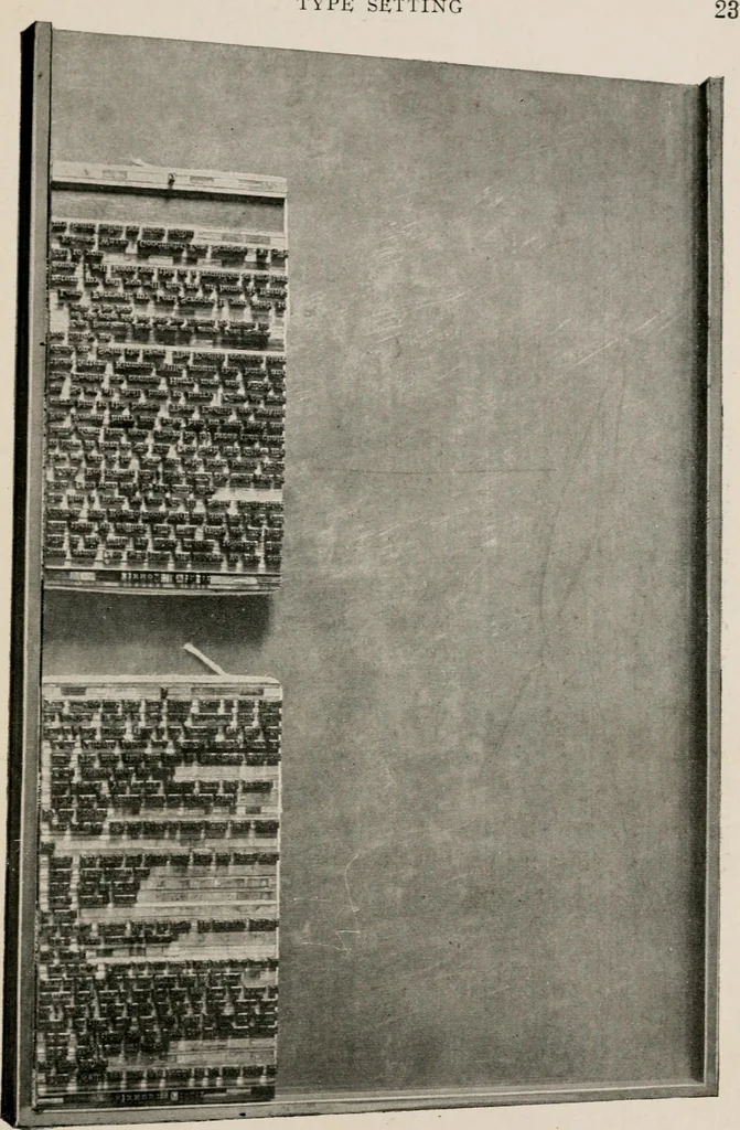 An illustration from Printing and bookbinding for schools, 1914, leaf 34