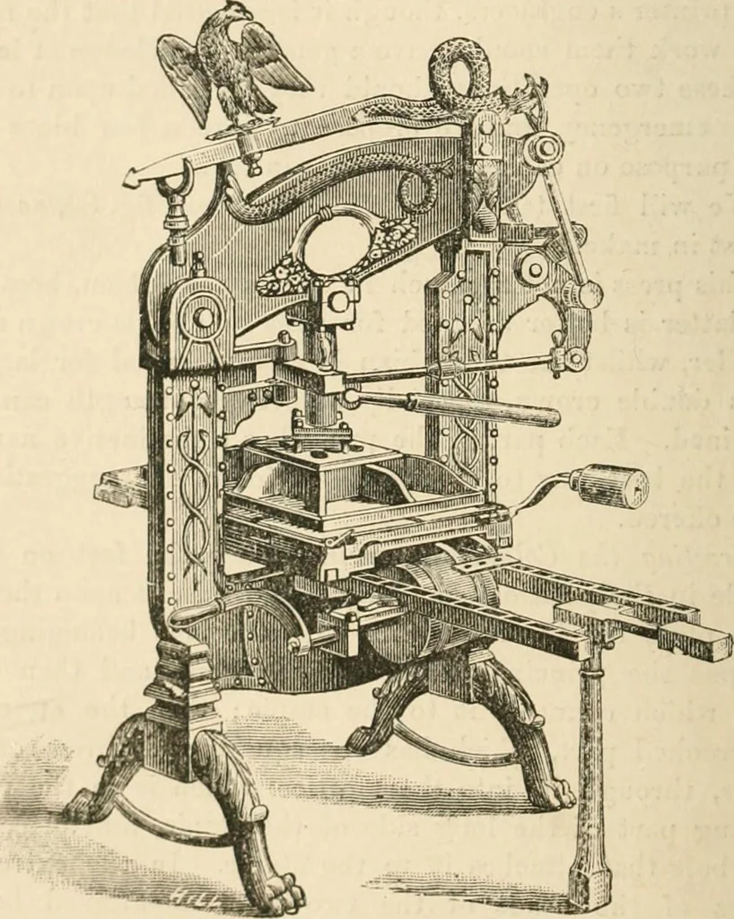 An illustration from Printing; a practical treatise on the art of typography as applied more particularly to the printing of books;, 1890, leaf 169