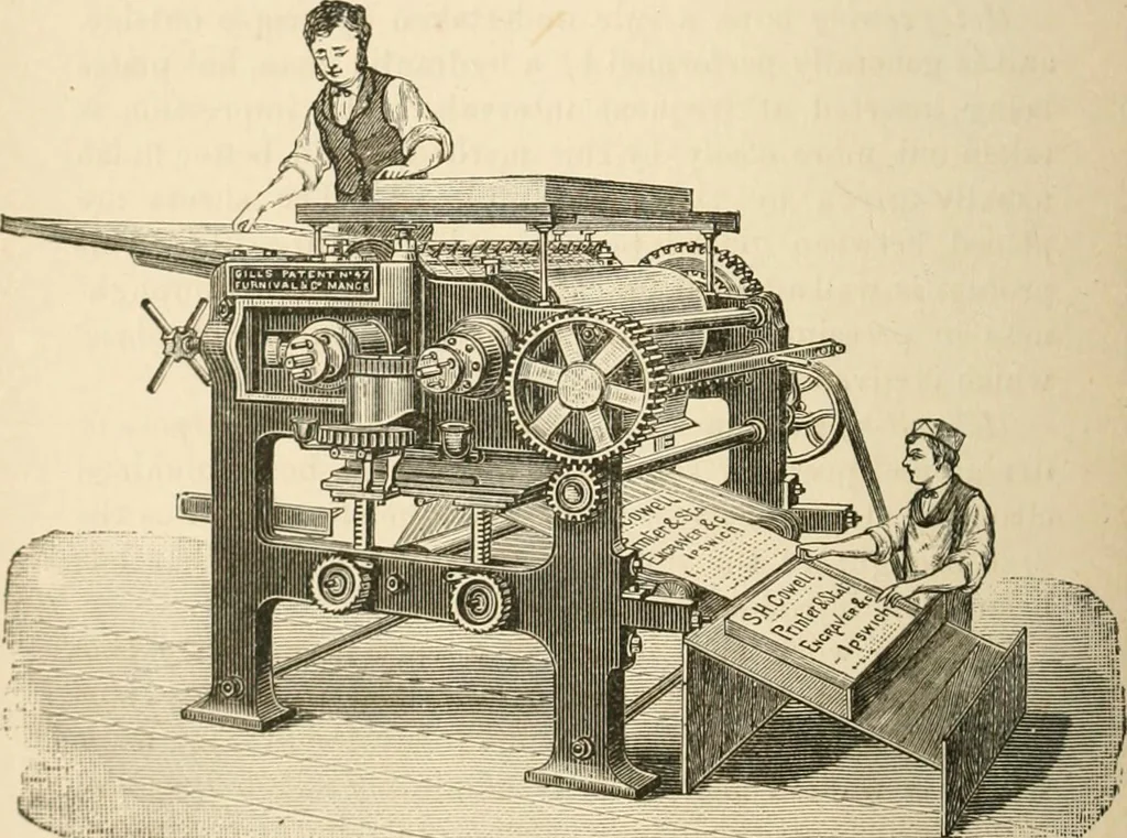 An illustration from Printing; a practical treatise on the art of typography as applied more particularly to the printing of books;, 1890, leaf 287