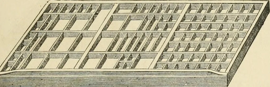An illustration from Printing; a practical treatise on the art of typography as applied more particularly to the printing of books;, 1890, leaf 50