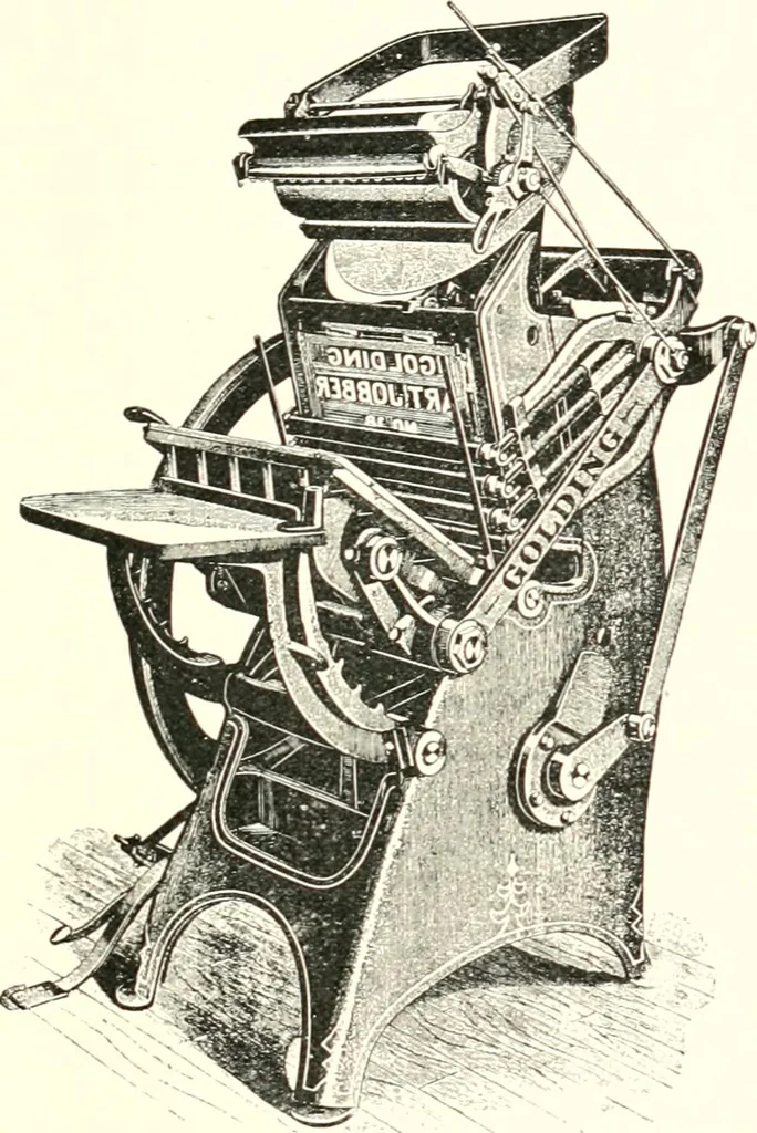 An illustration from Printing : a practical treatise on the art of typography as applied more particularly to the printing of books, 1904, leaf 312