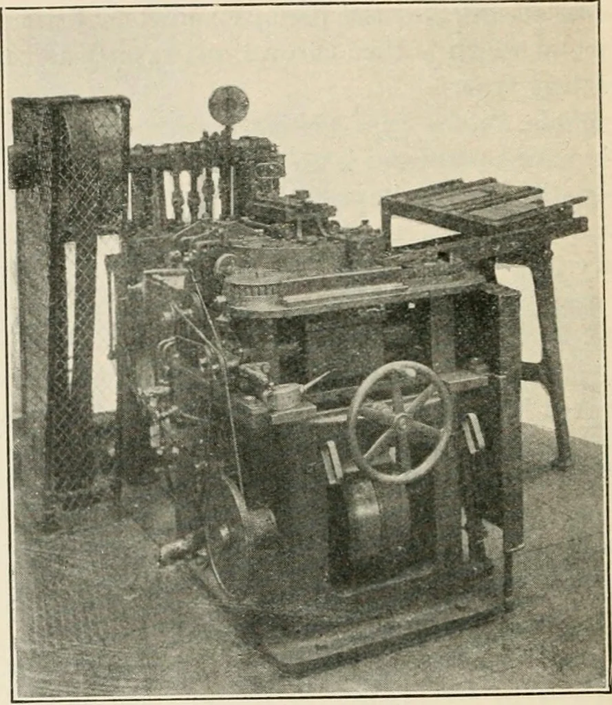 An illustration from Printing : a practical treatise on the art of typography as applied more particularly to the printing of books, 1904, leaf 35