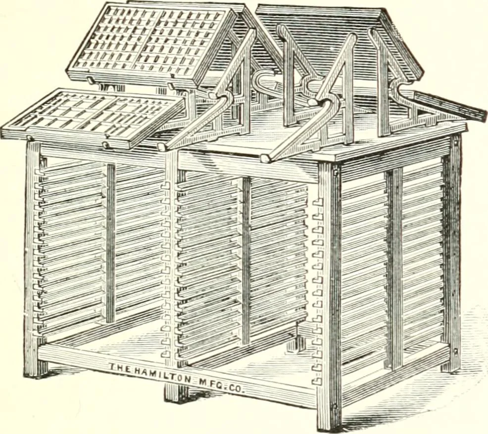 An illustration from Printing : a practical treatise on the art of typography as applied more particularly to the printing of books, 1904, leaf 68
