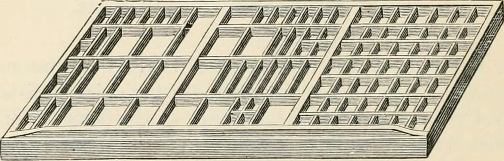 An illustration from Printing : a practical treatise on the art of typography as applied more particularly to the printing of books, 1904, leaf 69