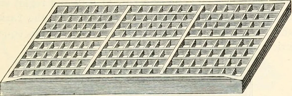 An illustration from Printing : a practical treatise on the art of typography as applied more particularly to the printing of books, 1904, leaf 70