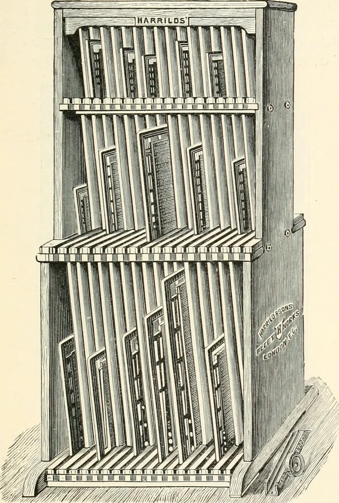 An illustration from Printing : a practical treatise on the art of typography as applied more particularly to the printing of books, 1904, leaf 90