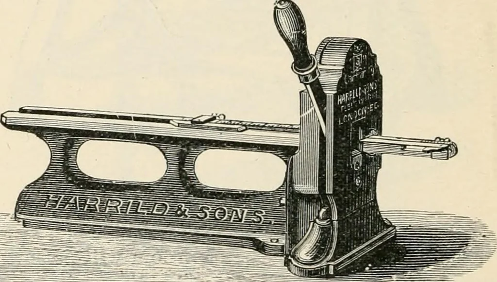 An illustration from Printing : a practical treatise on the art of typography as applied more particularly to the printing of books, 1904, leaf 95