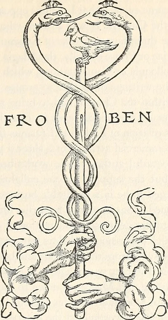 An illustration from Printing and the renaissance : a paper read before the Fortnightly Club of Rochester, New York / by John Rothwell Slater, 1921, leaf 30