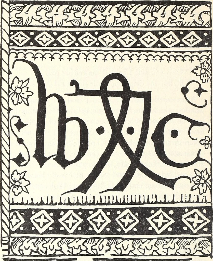 An illustration from Printing and the renaissance : a paper read before the Fortnightly Club of Rochester, New York / by John Rothwell Slater, 1921, leaf 37