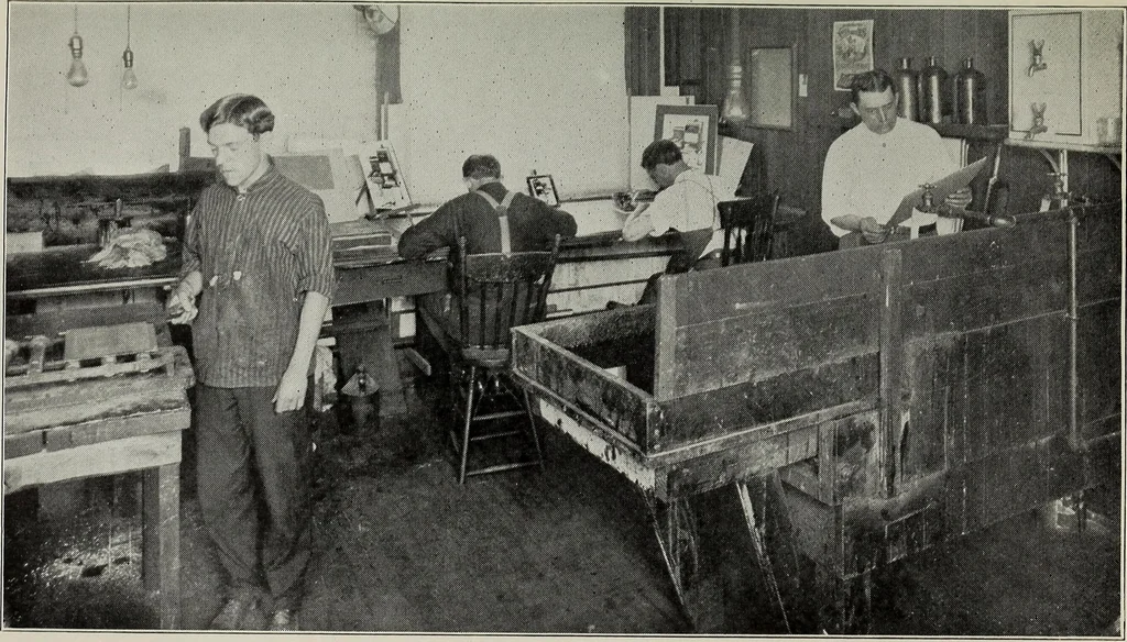 An illustration from The printing trades, 1916, leaf 72
