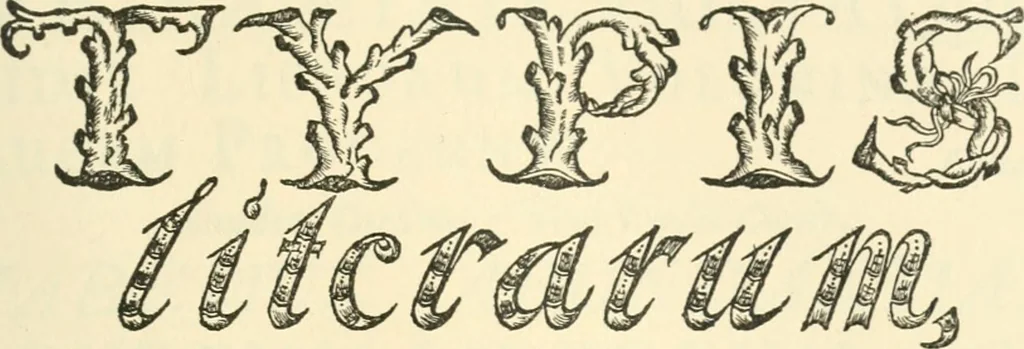 An illustration from Printing types, their history, forms, and use; a study in survivals, 1922, leaf 342
