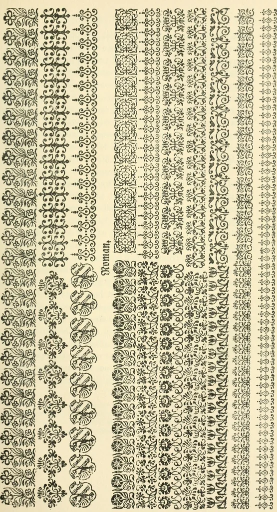 An illustration from Printing types, their history, forms, and use; a study in survivals, 1922, leaf 350
